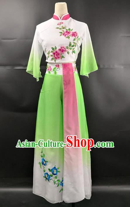 Top Chinese Classical Dance Dress Outfits Woman Group Dance Garment Costume Traditional Umbrella Dance Performance Clothing