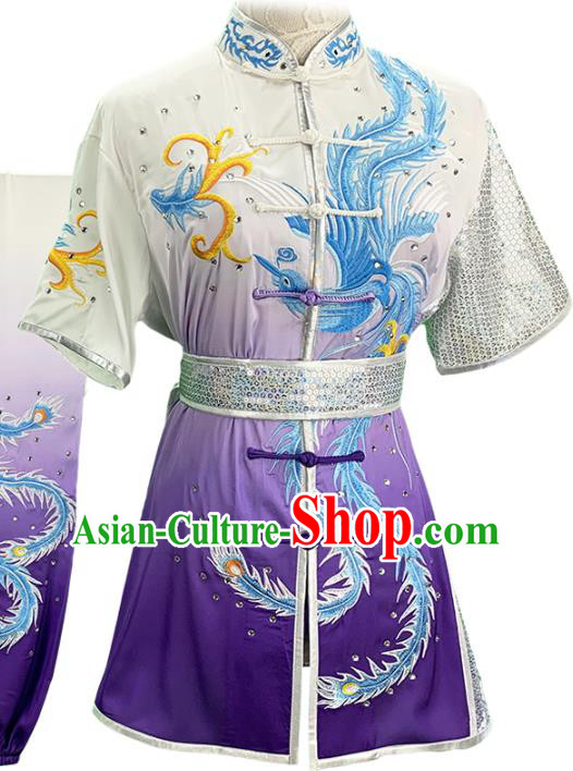 China Martial Arts Uniforms Wushu Kung Fu Competition Garment Costume Female Shadowboxing Clothing