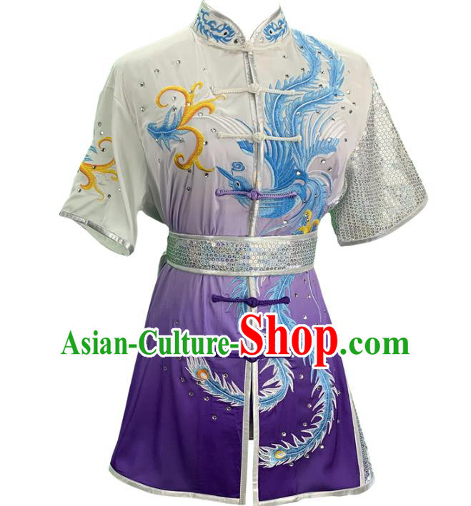China Martial Arts Uniforms Wushu Kung Fu Competition Garment Costume Female Shadowboxing Clothing
