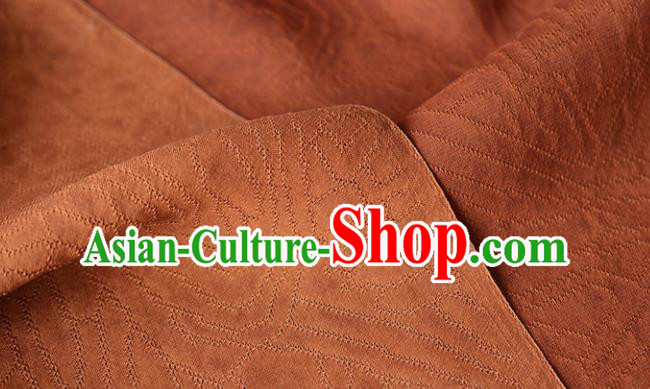 Chinese Rust Red Gambiered Guangdong Gauze High Quality Cheongsam Cloth Classical Pattern DIY Fabric Silk Fabric