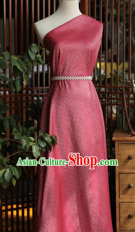 Chinese Red Tapestry Cloth Traditional Qipao Dress Jacquard Drapery Silk Fabric Classical Wedding Pattern Brocade
