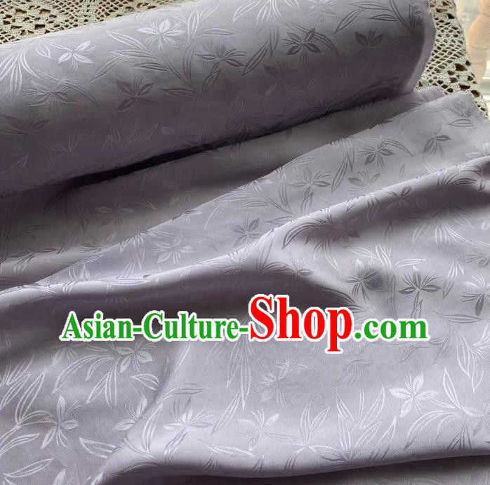 Chinese Traditional Hanfu Dress Drapery Violet Silk Fabric Classical Orchids Pattern Brocade Cloth Jacquard Tapestry Material