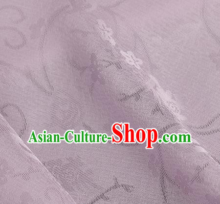 Chinese Classical Plum Pattern Brocade Cloth Jacquard Tapestry Material Traditional Cheongsam Drapery Lilac Silk Fabric