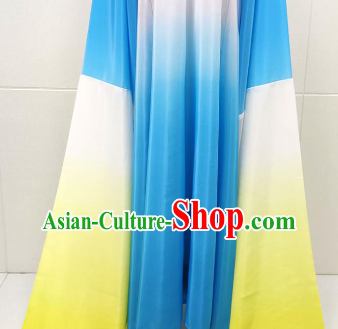 Chinese Beijing Opera Goddess Clothing Traditional Peking Opera Diva Blue Water Sleeve Dress Garments
