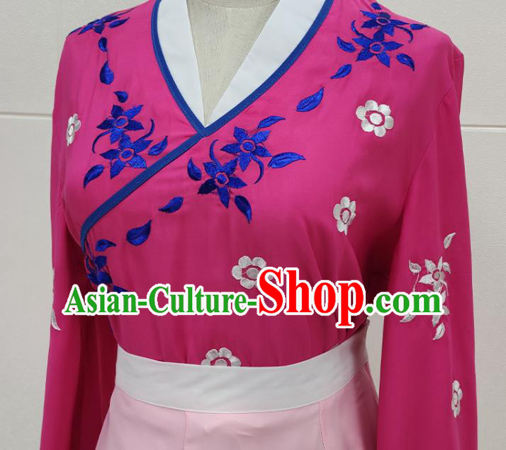Chinese Beijing Opera Village Girl Clothing Traditional Shaoxing Opera Li Fengjie Dress Garments