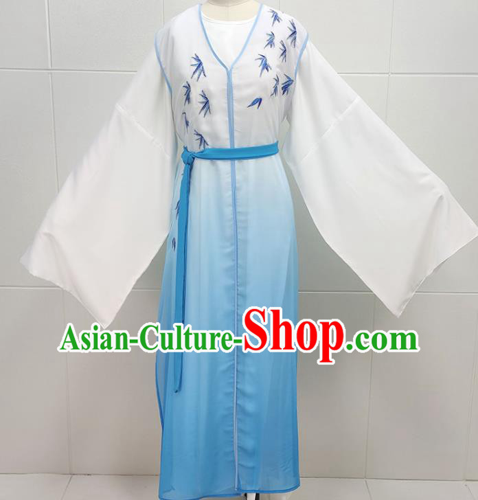 China Peking Opera Noble Childe Li Menglong Garments Traditional Shaoxing Opera Young Male Scholar Clothing