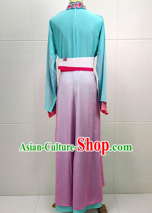 Chinese Beijing Opera Servant Girl Clothing Traditional Shaoxing Opera Young Lady Dress Garments