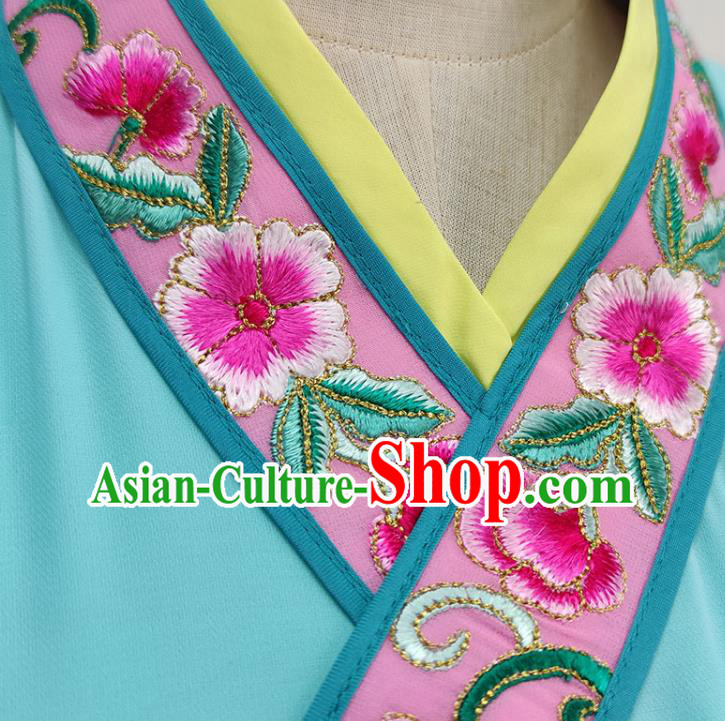 Chinese Beijing Opera Servant Girl Clothing Traditional Shaoxing Opera Young Lady Dress Garments