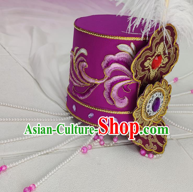 China Beijing Opera Hua Tan Headwear Shaoxing Opera Princess Feather Hat