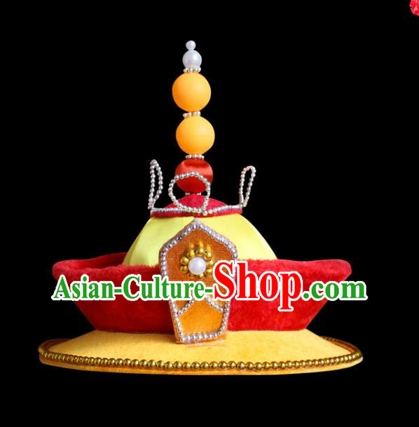 China Qing Dynasty Emperor Hat Traditional Peking Opera Young Male Headdress Beijing Opera Xiaosheng Headwear