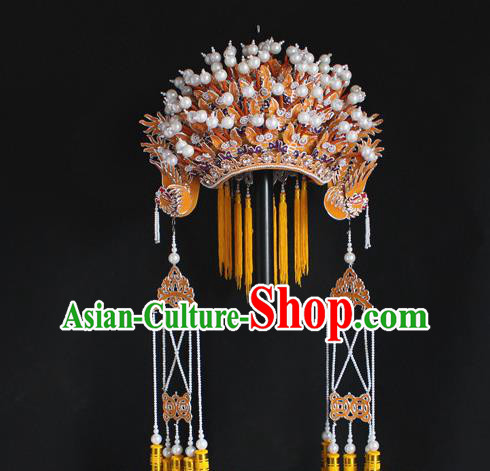 China Shaoxing Opera Empress Hat Traditional Peking Opera Hua Tan Headdress Beijing Opera Phoenix Coronet