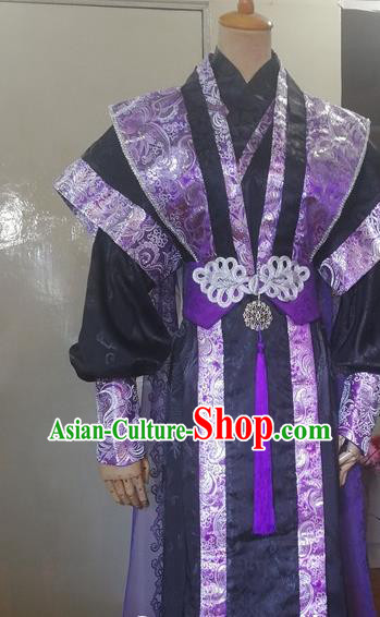 Chinese Ancient Prince Hanfu Clothing Drama Cosplay Swordsman Apparels Qin Dynasty Knight Garment Costumes