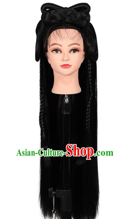 China Traditional Hanfu Hair Accessories Ancient Noble Lady Lin Daiyu Bang Wigs Song Dynasty Patrician Beauty Chignon Hairpieces