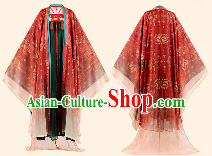 China Ancient Court Beauty Hanfu Dress Garments Tang Dynasty Royal Princess Historical Clothing