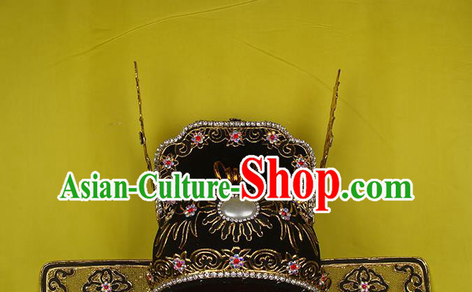 China Opera Performance Hair Accessories Traditional Peking Opera Xiaosheng Hat Beijing Opera Scholar Headdress