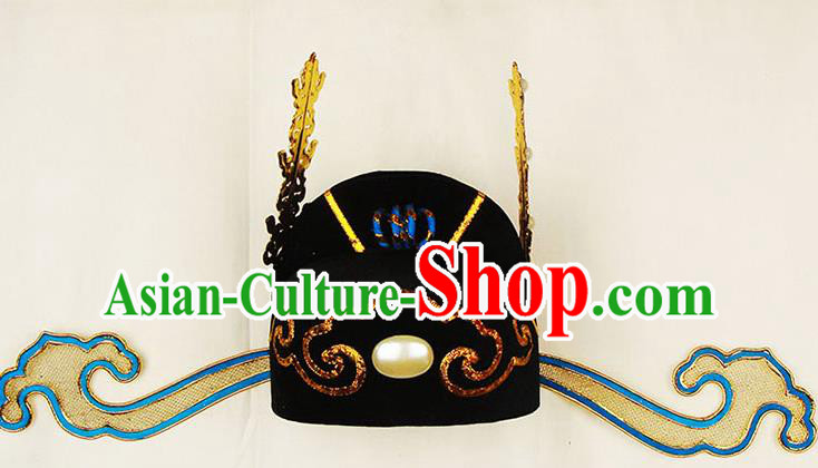 China Traditional Peking Opera Scholar Headwear Beijing Opera Xiaosheng Hat Opera Performance Hair Accessories
