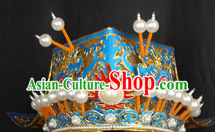 China Traditional Peking Opera Hat Beijing Opera Laoshang Headdress Opera Performance Elderly Landlord Helmet Hair Accessories