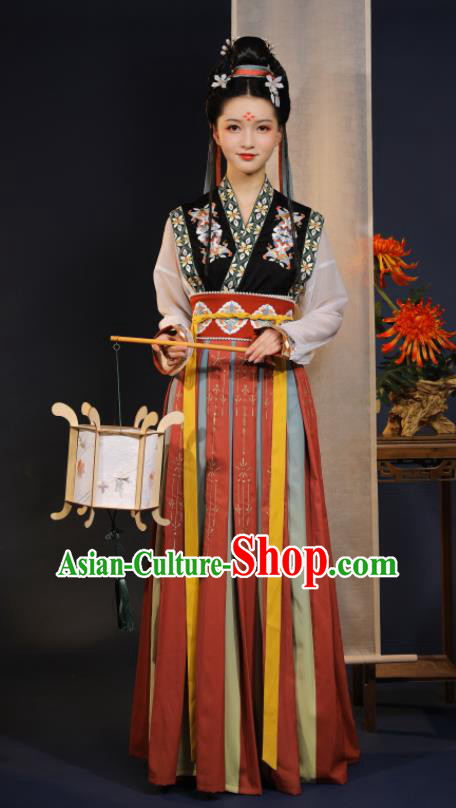 China Tang Dynasty Court Dance Historical Clothing Ancient Noble Infanta Embroidered Hanfu Dress Garments for Women
