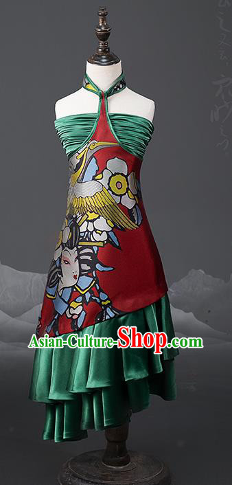 China Opera Dance Dress Girl Stage Show Garments Catwalks Fashion Costume Children Dance Performance Clothing