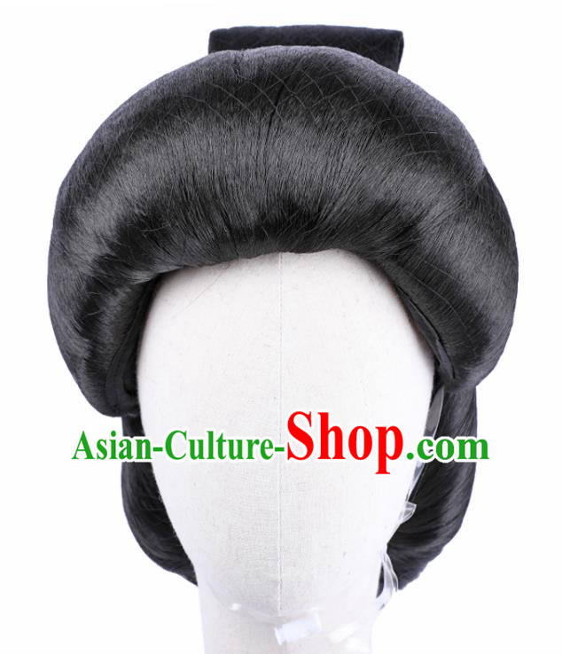 Japanese Traditional Geisha Headdress Japan Kimono Hairpieces Stage Performance Wigs