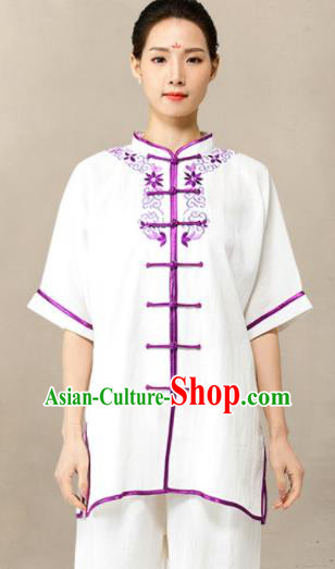 China Wushu Competition Outfits Martial Arts Garment Costumes Tai Chi Clothing Kung Fu Embroidered Uniforms