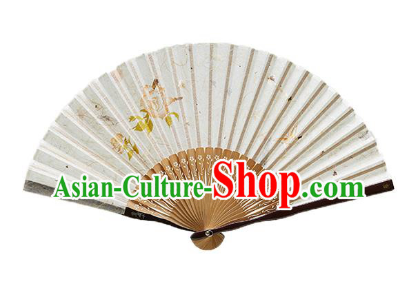 Handmade Chinese Printing Folding Fan Bamboo Fan Female Accordion Craft Fans