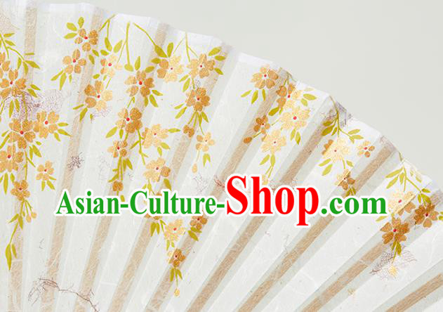 Handmade Chinese Printing Folding Fan Bamboo Fan Female Accordion Craft Fans