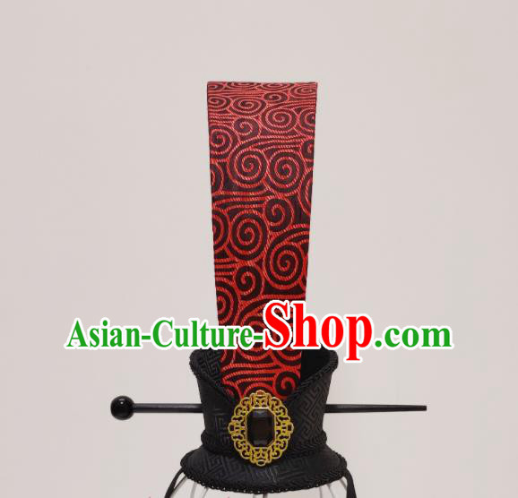 Handmade Chinese Qin Dynasty Official Hair Crown Ancient Prince Headwear Drama Traditional Hanfu Hair Accessories