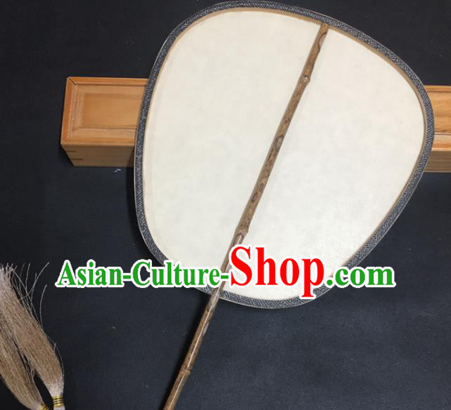 China Vintage Palace Fan Handmade Silk Fan Ancient Hanfu Fans Traditional Cultural Dance Fan