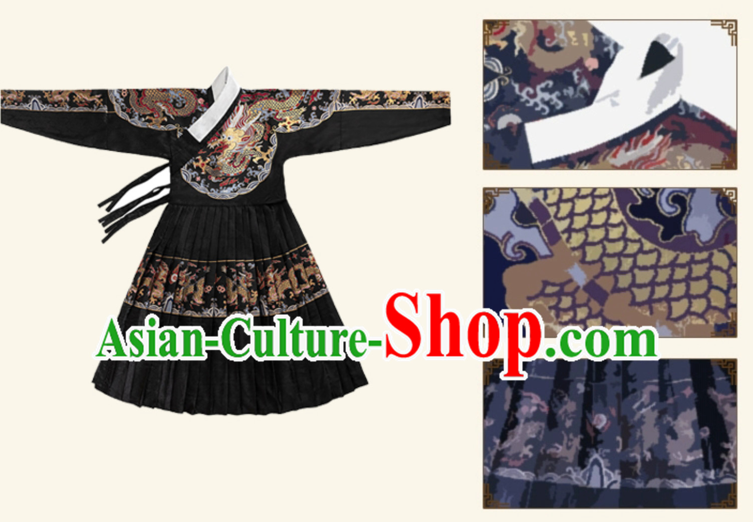 Ming Dynasty Male Dragon Robe Imperial Bodyguard Fly Fish Cloths for Men