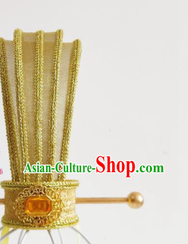 Handmade Chinese Qin Dynasty Prince Golden Hair Crown Ancient Childe Hairpin Headwear Drama Traditional Hanfu Headpieces