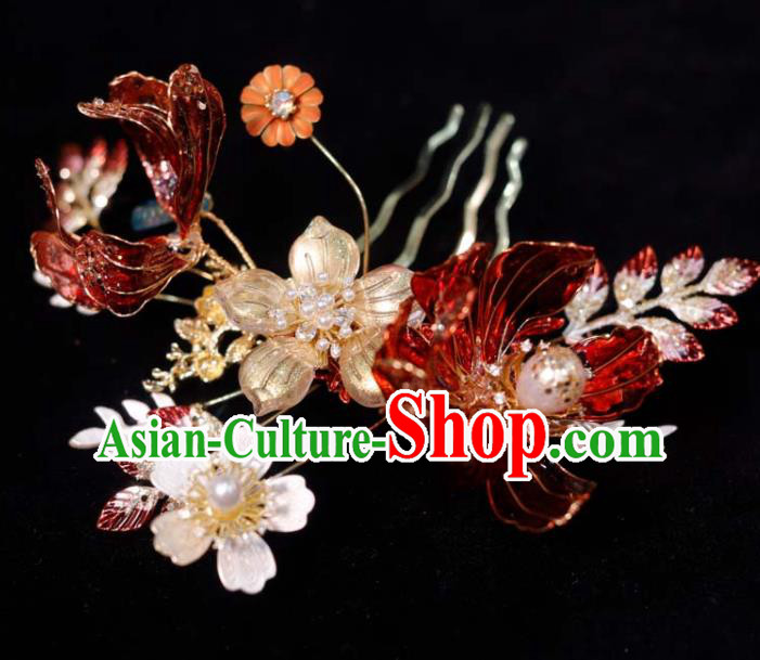 China Traditional Hanfu Hairpins Ancient Bride Hair Sticks Handmade Wedding Hair Accessories