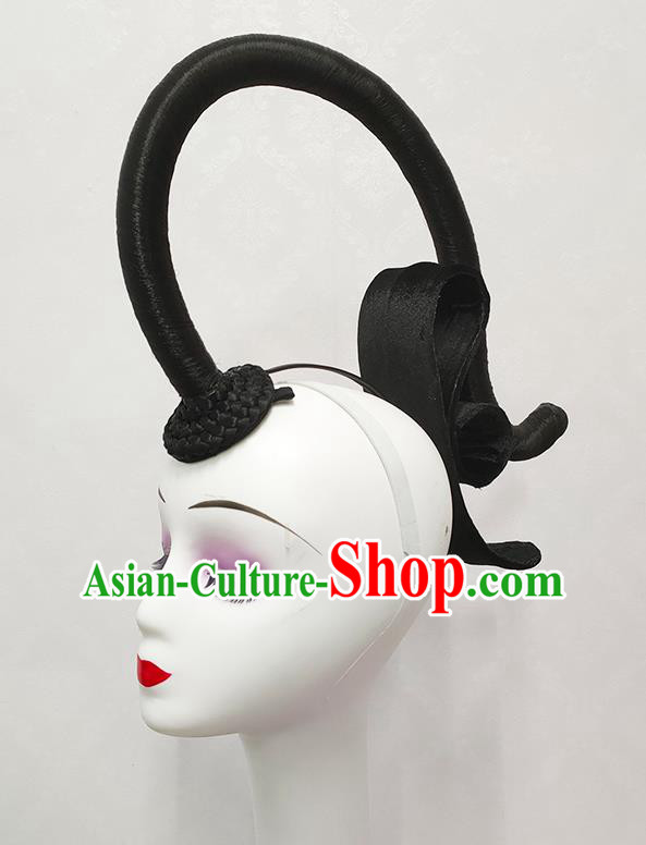 Chinese Classical Dance Wigs Chignon Stage Performance Hair Accessories Lantern Dance Hairpieces