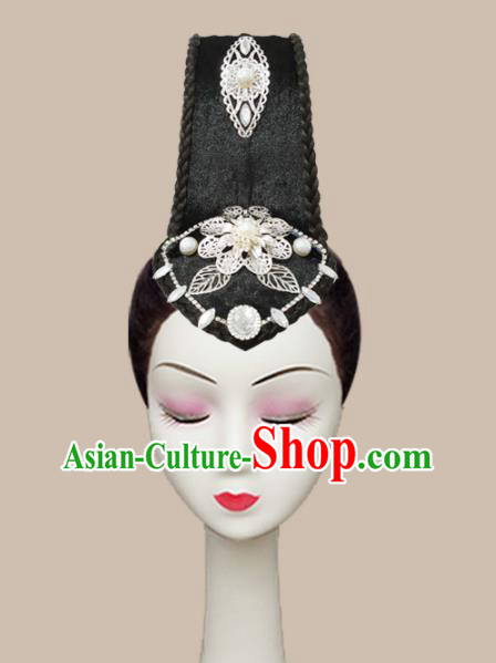 Chinese Female Solo Dance Hairpieces Classical Dance Wigs Chignon Stage Performance Hair Accessories