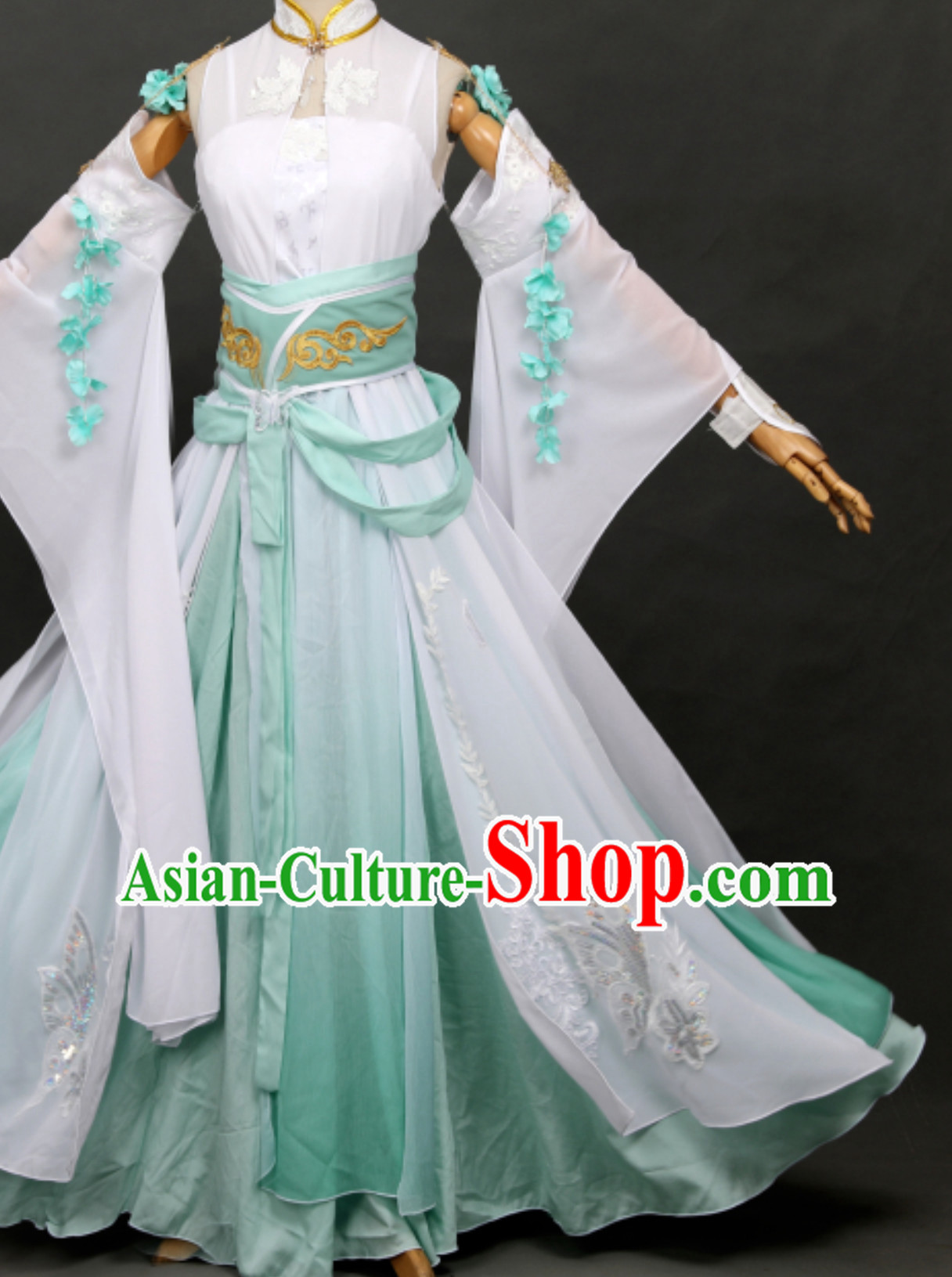Top Green Chinese Traditional Cosplay Female Knight Hanfu Dress Ancient Swordswoman Garments for Women