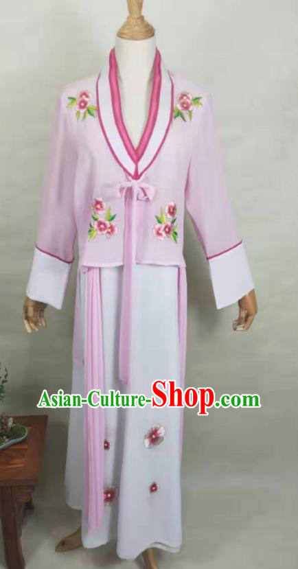 China Peking Opera Diva Dress Beijing Opera Hua Tan Pink Uniforms Ancient Young Beauty Clothing