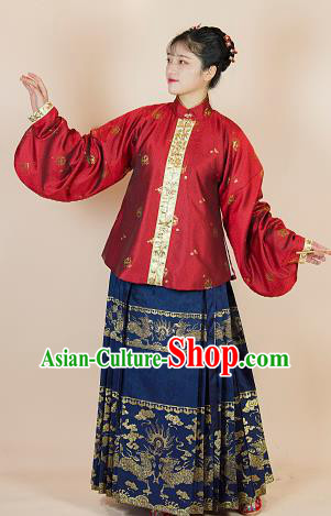China Ancient Royal Woman Dresses Ming Dynasty Noble Female Clothing Traditional Hanfu Garment Costumes Full Set