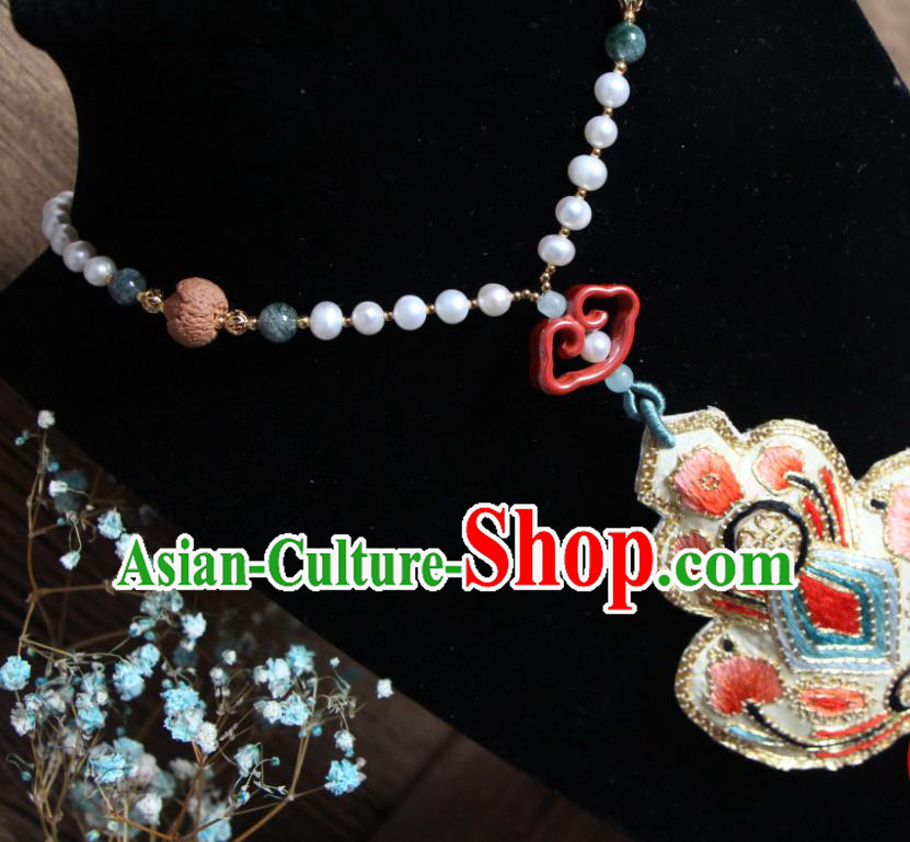 Handmade China Embroidered Gourd Necklet Classical Qipao Necklace Accessories