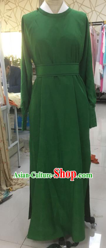 China Peking Opera Scholar Green Robe Costume Beijing Opera Xiaosheng Clothing Traditional Yue Opera Young Male Garment