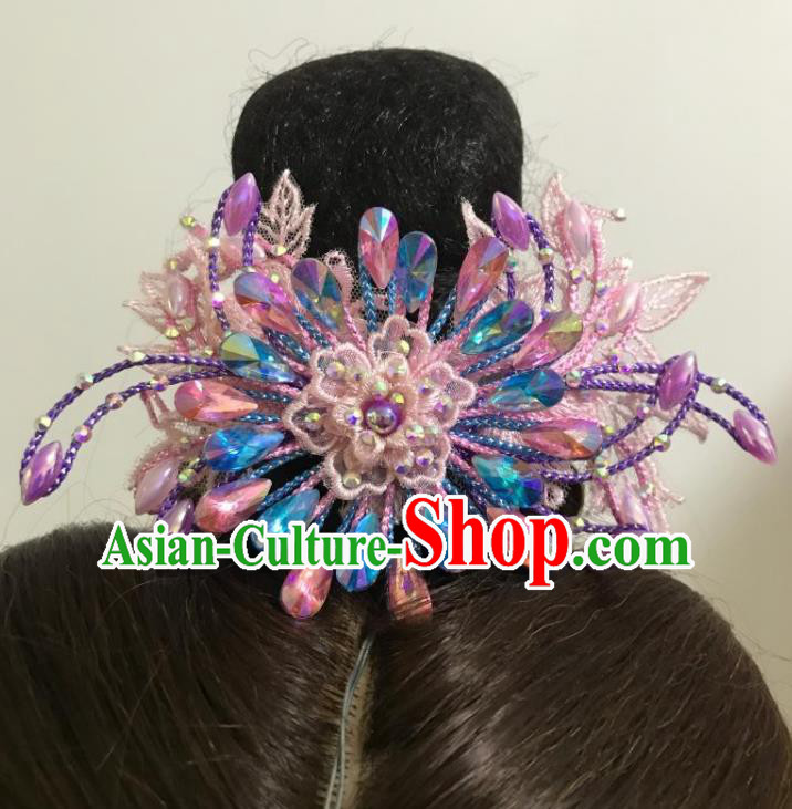 Chinese Gezi Opera Actress Hair Accessories Peking Opera Hua Tan Hair Claw Traditional Beijing Opera Diva Headpieces