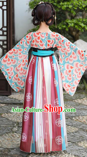 China Children Hanfu Dress Ancient Girl Fairy Fashion Costume Traditional Dance Clothing