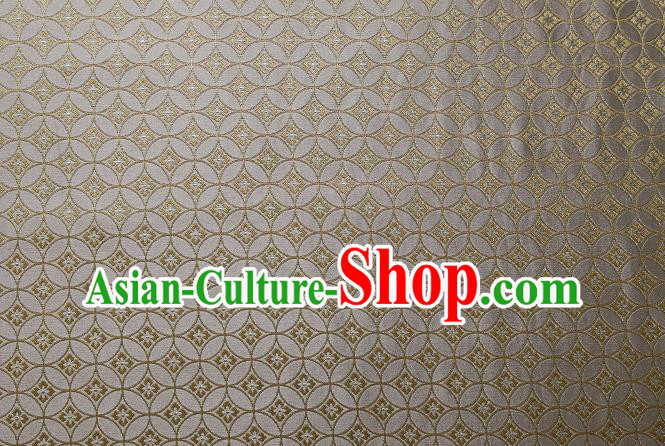China Hanfu Silk Damask Jacquard Tapestry Traditional Tang Suit Fabric Grey Copper Pattern Brocade Material