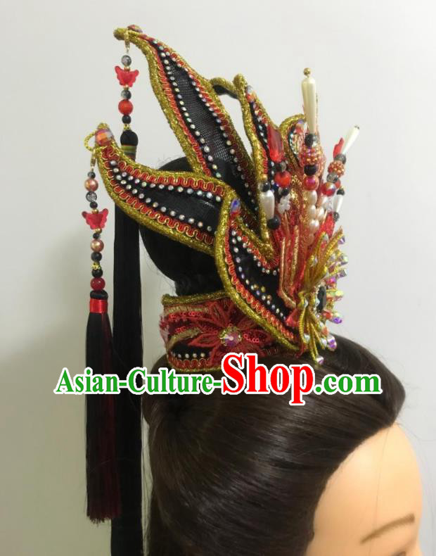 China Beijing Opera Xiaosheng Hair Crown Fujian Gezi Opera Prince Headwear Traditional Peking Opera Niche Headpiece