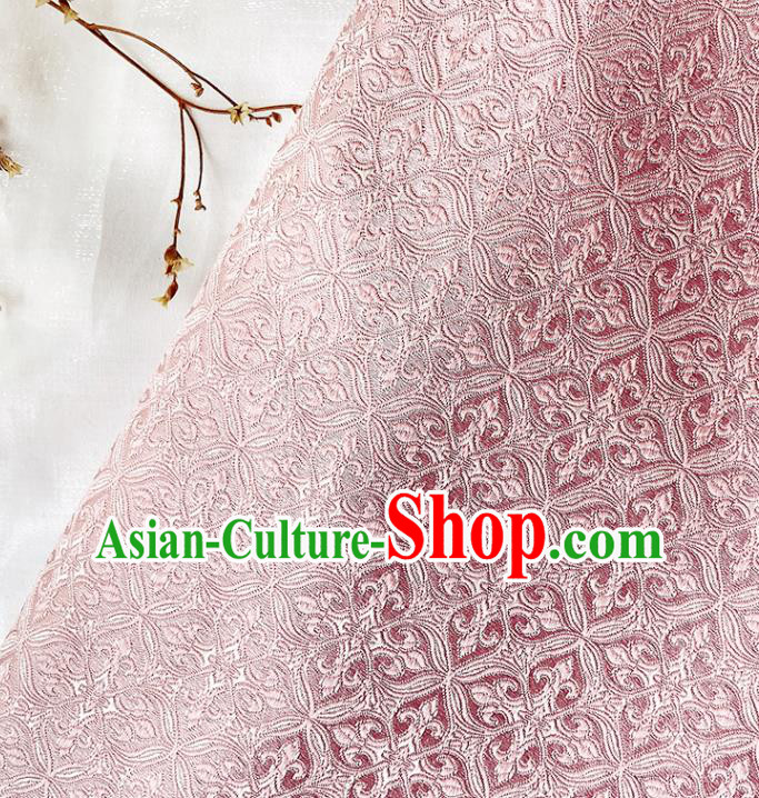 China Classical Pattern Satin Tapestry Traditional Silk Fabric Hanfu Dress Jacquard Pink Brocade Tang Suit Damask