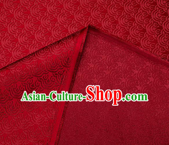 China Classical Propitious Cloud Pattern Tapestry Traditional Hanfu Dress Silk Fabric Red Brocade Tang Suit Damask