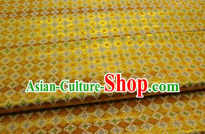 China Jacquard Brocade Mongolian Robe Satin Damask Classical Pattern Golden Tapestry Material Traditional Silk Fabric