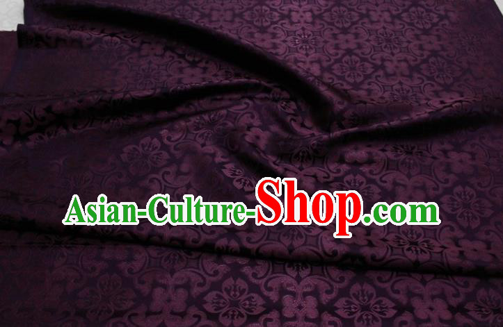 China Satin Damask Traditional Silk Fabric Tang Suit Jacquard Amaranth Brocade Material Classical Plum Pattern Cheongsam Tapestry