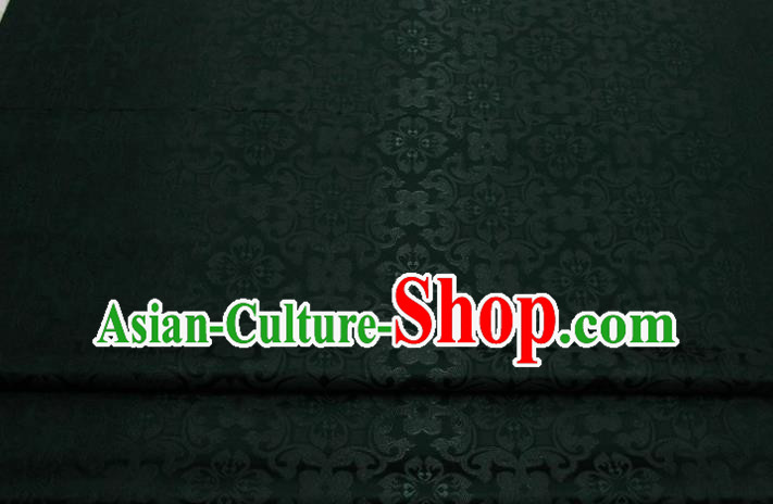 China Tang Suit Jacquard Brocade Material Classical Cheongsam Tapestry Atrovirens Satin Damask Traditional Plum Pattern Silk Fabric