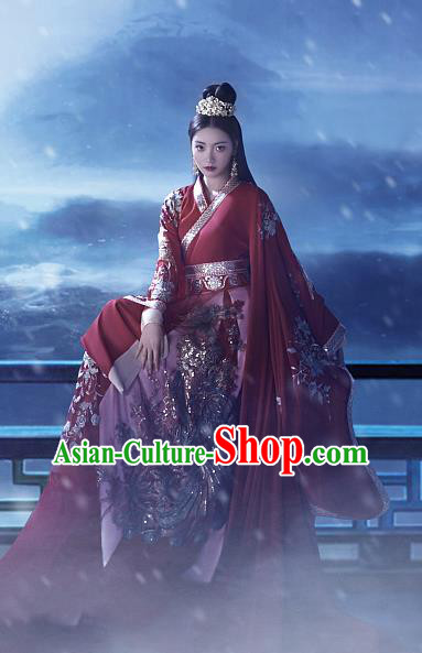 China Traditional Wedding Garments Tang Dynasty Court Bride Historical Clothing Ancient Princess Red Hanfu Dress