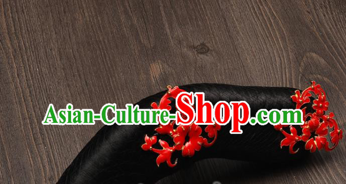 China Traditional Qing Dynasty Manchu Wedding Headdress Ancient Court Maid Wigs and Cloisonne Hairpins Drama Ruyi Royal Love in the Palace Hairpieces